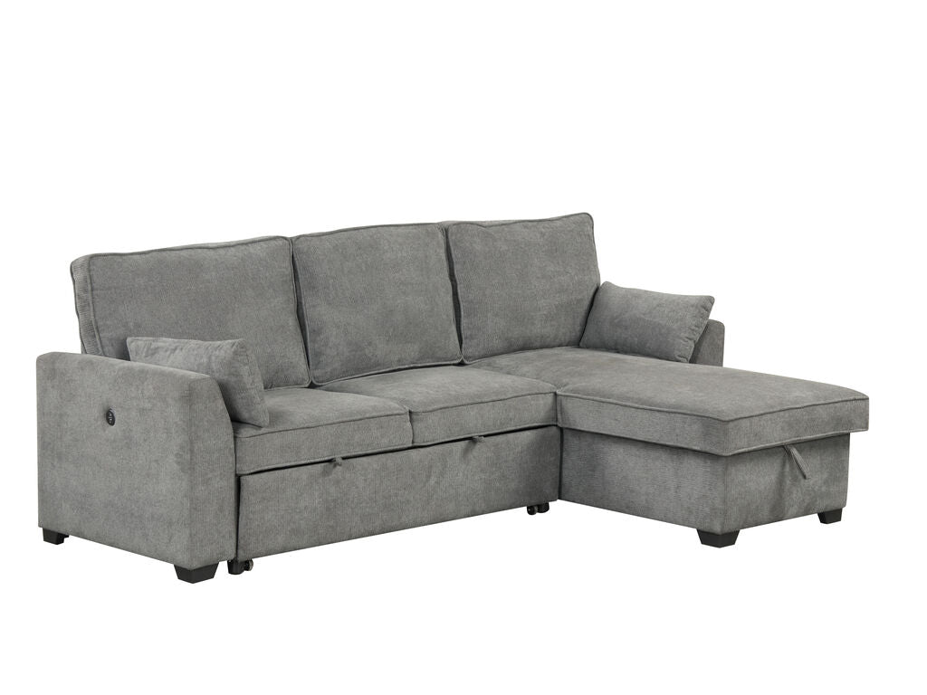 Ember Gray Reversible Sleeper Sectional