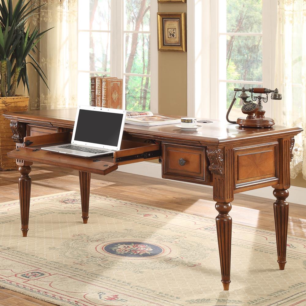 Huntington Pecan Finish Writing Desk by Parker House