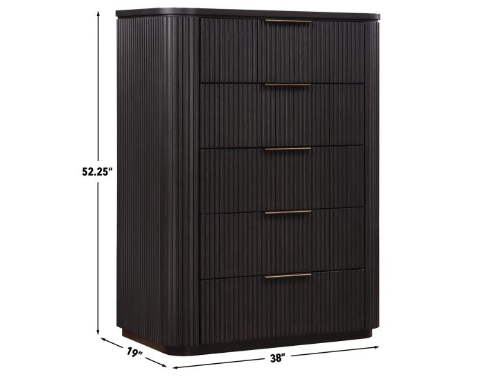 Henry 5 Drawer Reeded Chest HEN900NC