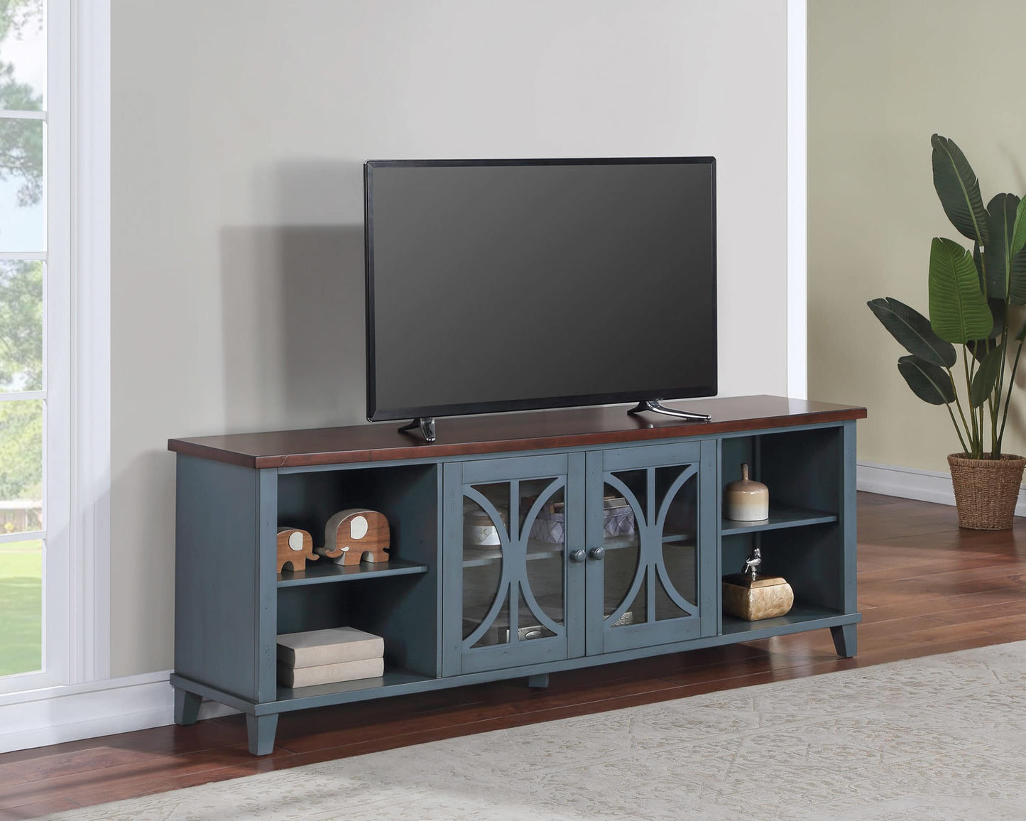 Martin Furniture Bailey 80" TV Console - Blue or White Finish