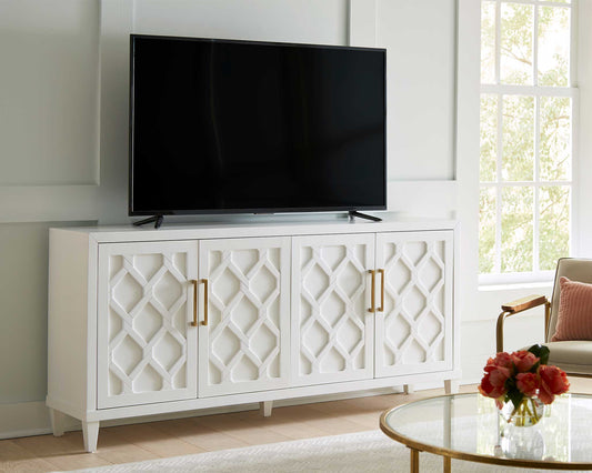 Gable White 80" TV Console - Martin Furniture