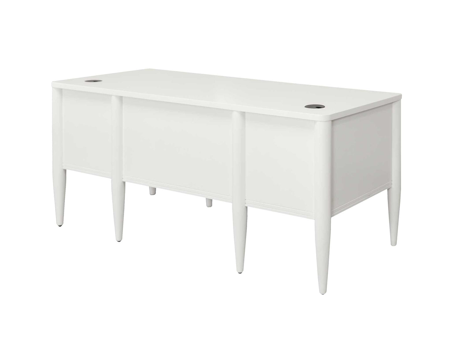 Shasta White Pedestal Desk IMSH660