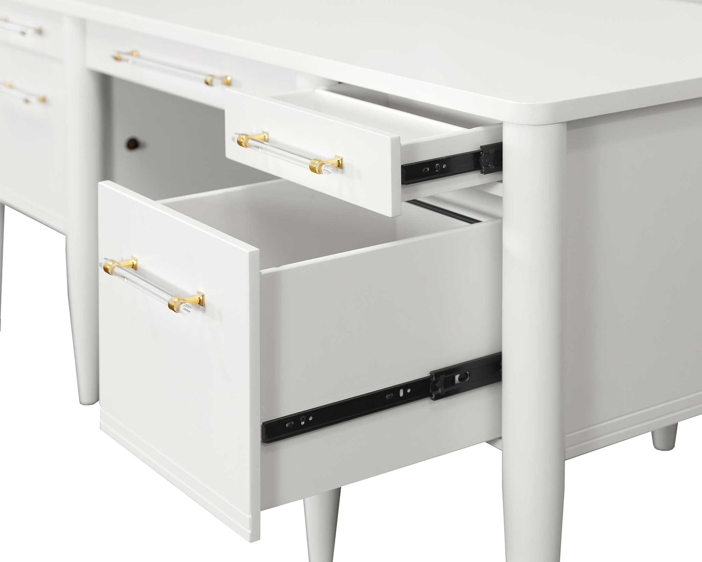 Shasta White Pedestal Desk IMSH660