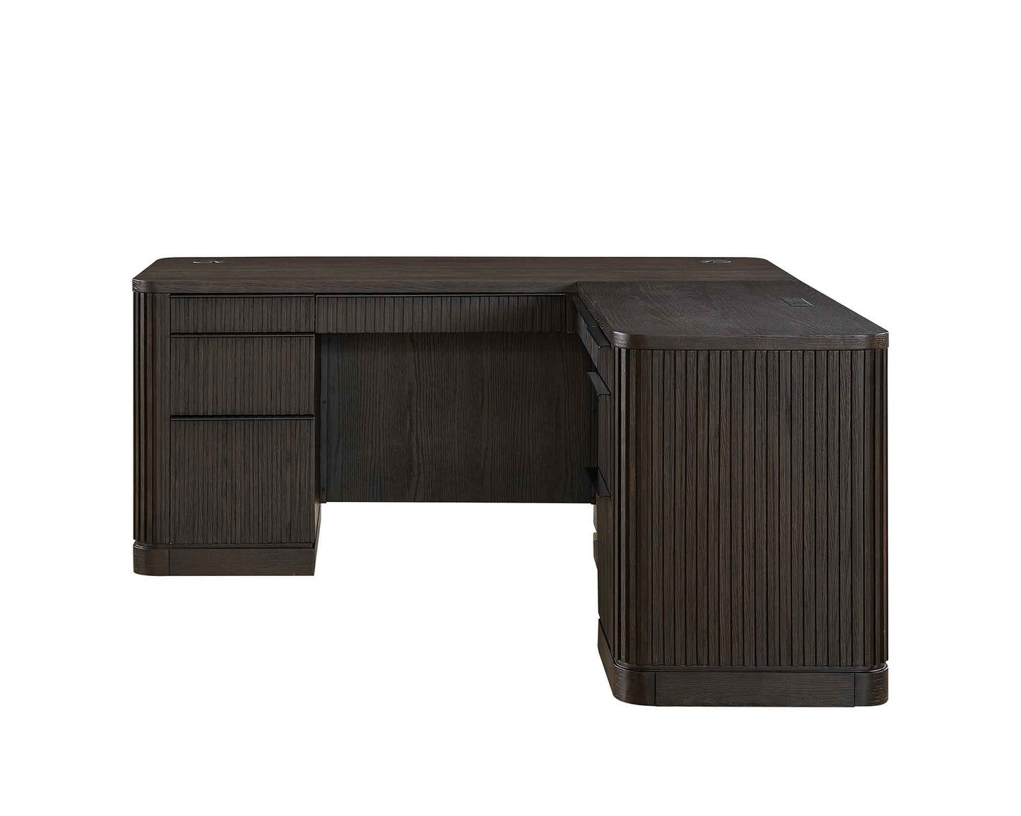 Tulane L Shape Chocolate Pedestal Desk IMTU684R-KIT