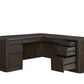 Tulane L Shape Chocolate Pedestal Desk IMTU684R-KIT