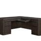 Tulane L Shape Chocolate Pedestal Desk IMTU684R-KIT