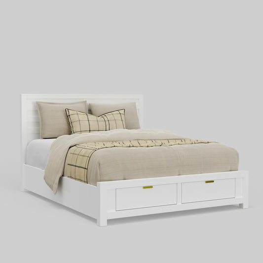 Cama con almacenamiento tamaño king California Carmel JR-W-07CK