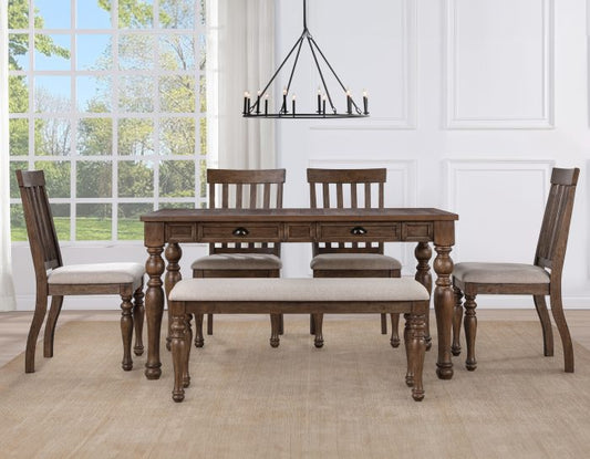 Joanna 6 Pc Acacia Mango Dining Collection