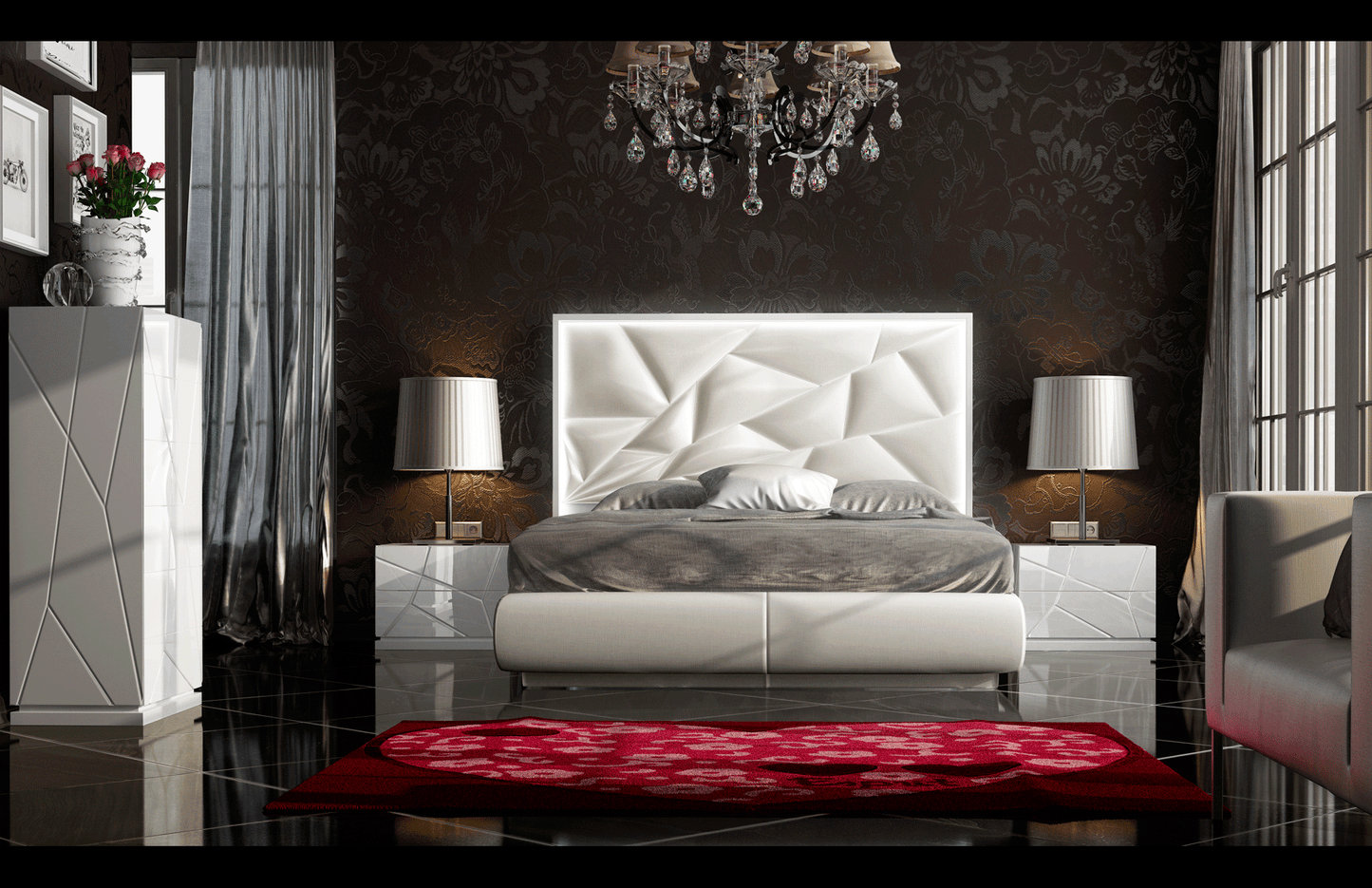 Kiu High Gloss Bedroom Collection by ESF