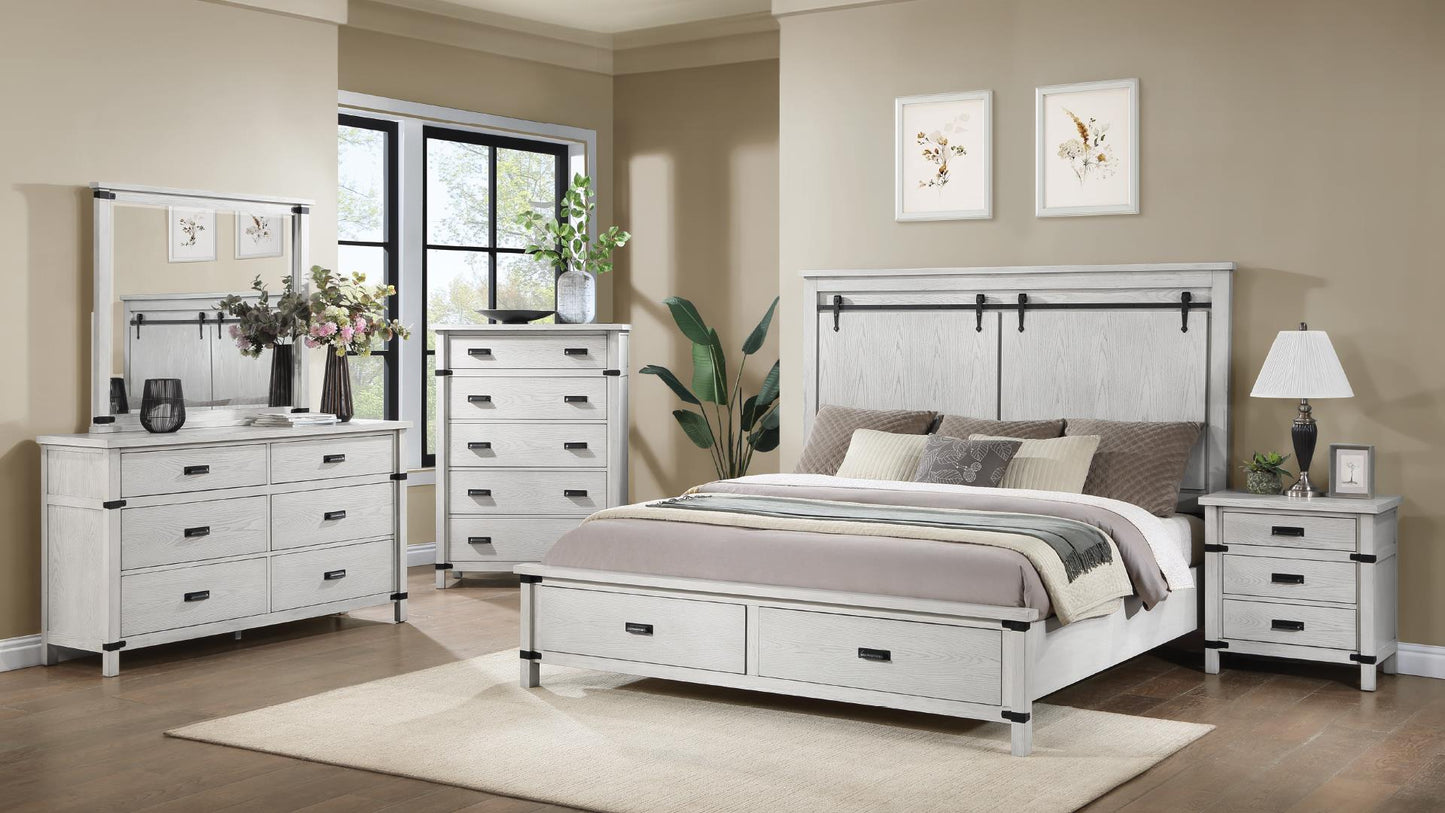 Loretta 4 Pc Antique White Bedroom Collection