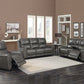 Laurel 2 Pc Sofa Collection - Gray Leather