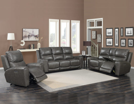 Laurel 2 Pc Sofa Collection - Gray Leather