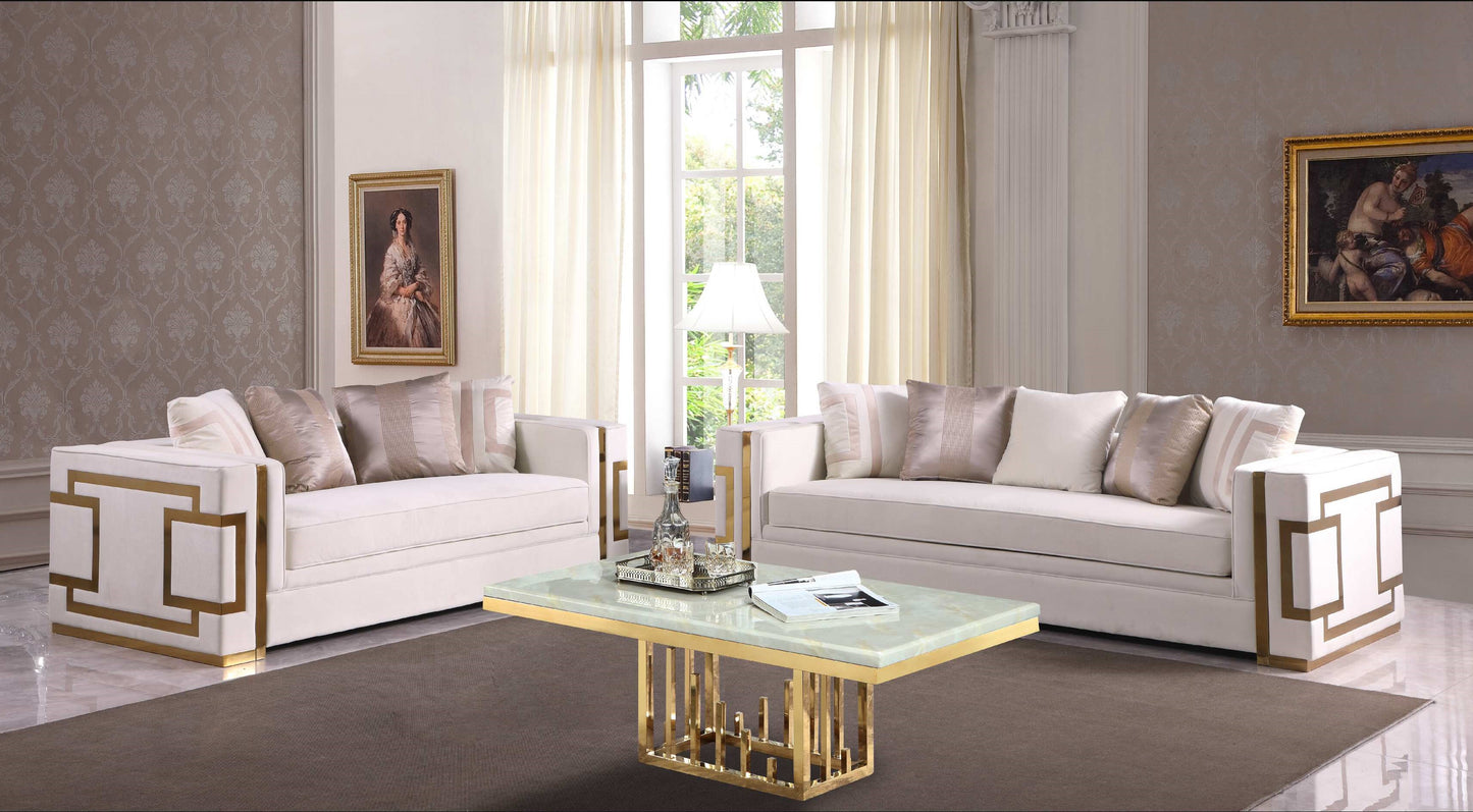 Cosmos Lawrence Velvet Sofa & Loveseat