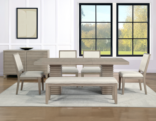 Lily 6 Pc Expandable Table Dining Set LLY500