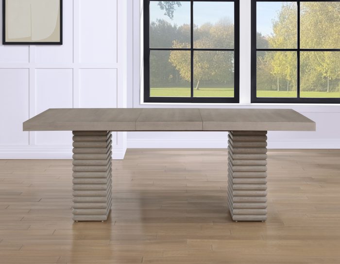 Colección de mesa de comedor extensible Lily de 6 piezas