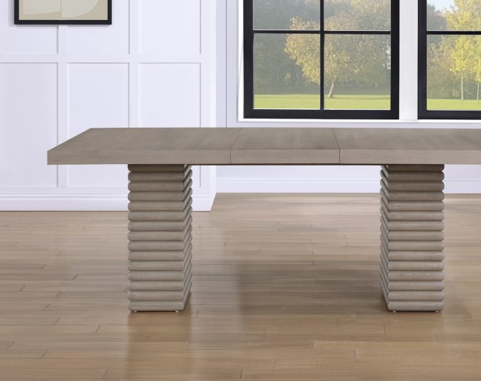 Colección de mesa de comedor extensible Lily de 6 piezas