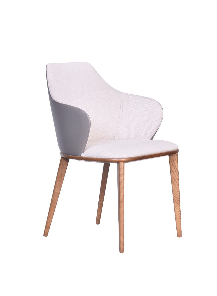 Megan Modern Beige & Grey Dining Chair