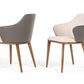 Silla de comedor Megan Modern beige y gris