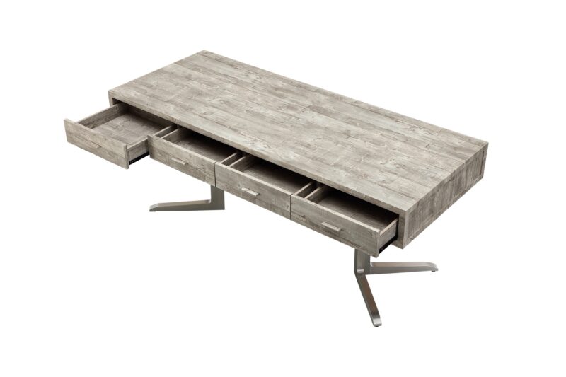 Marco Rustic Gray Executive Desk by Sharelle