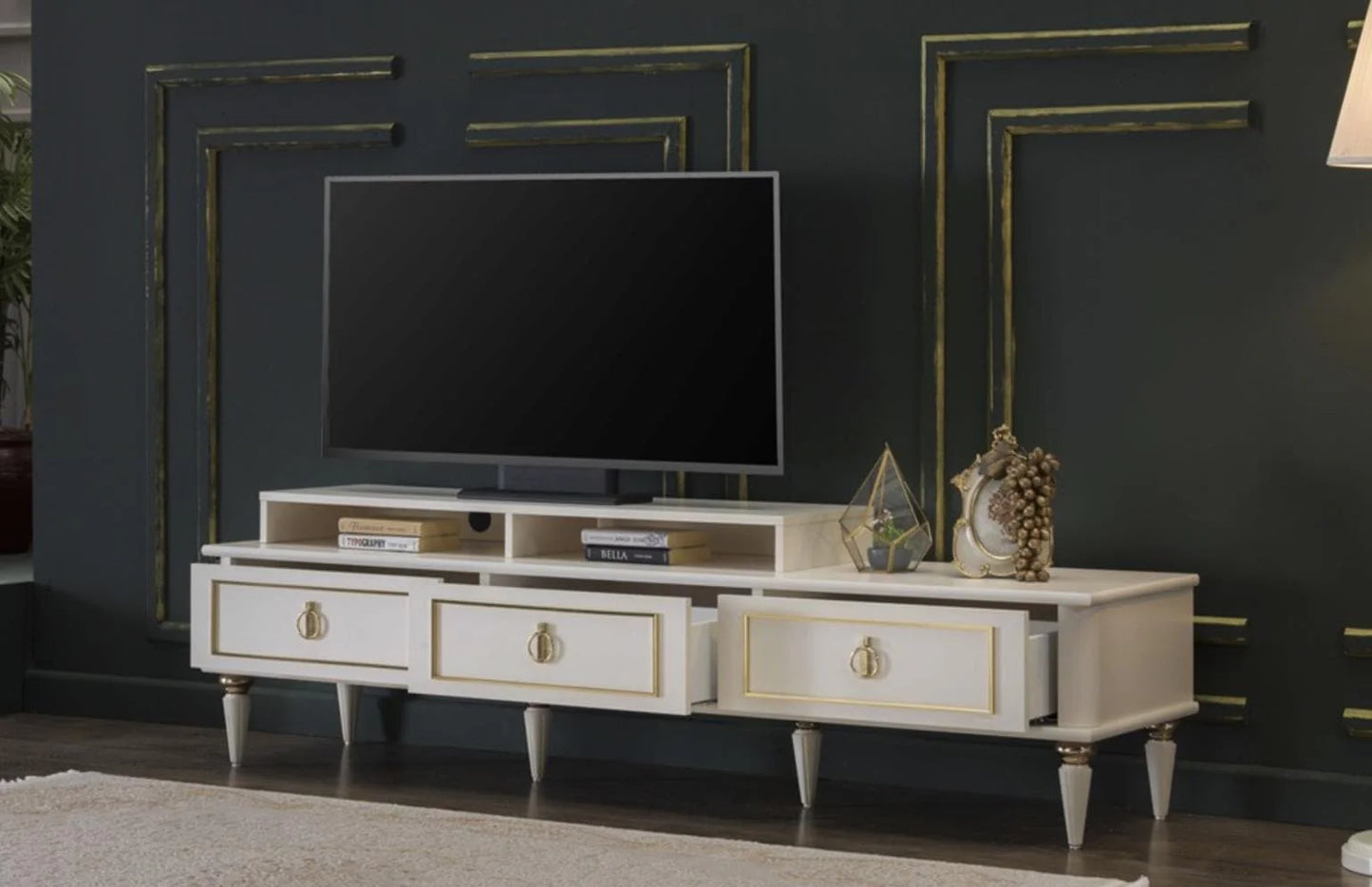 Mistral Opak White TV Stand by Bellona