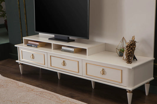 Mistral Opak White TV Stand by Bellona