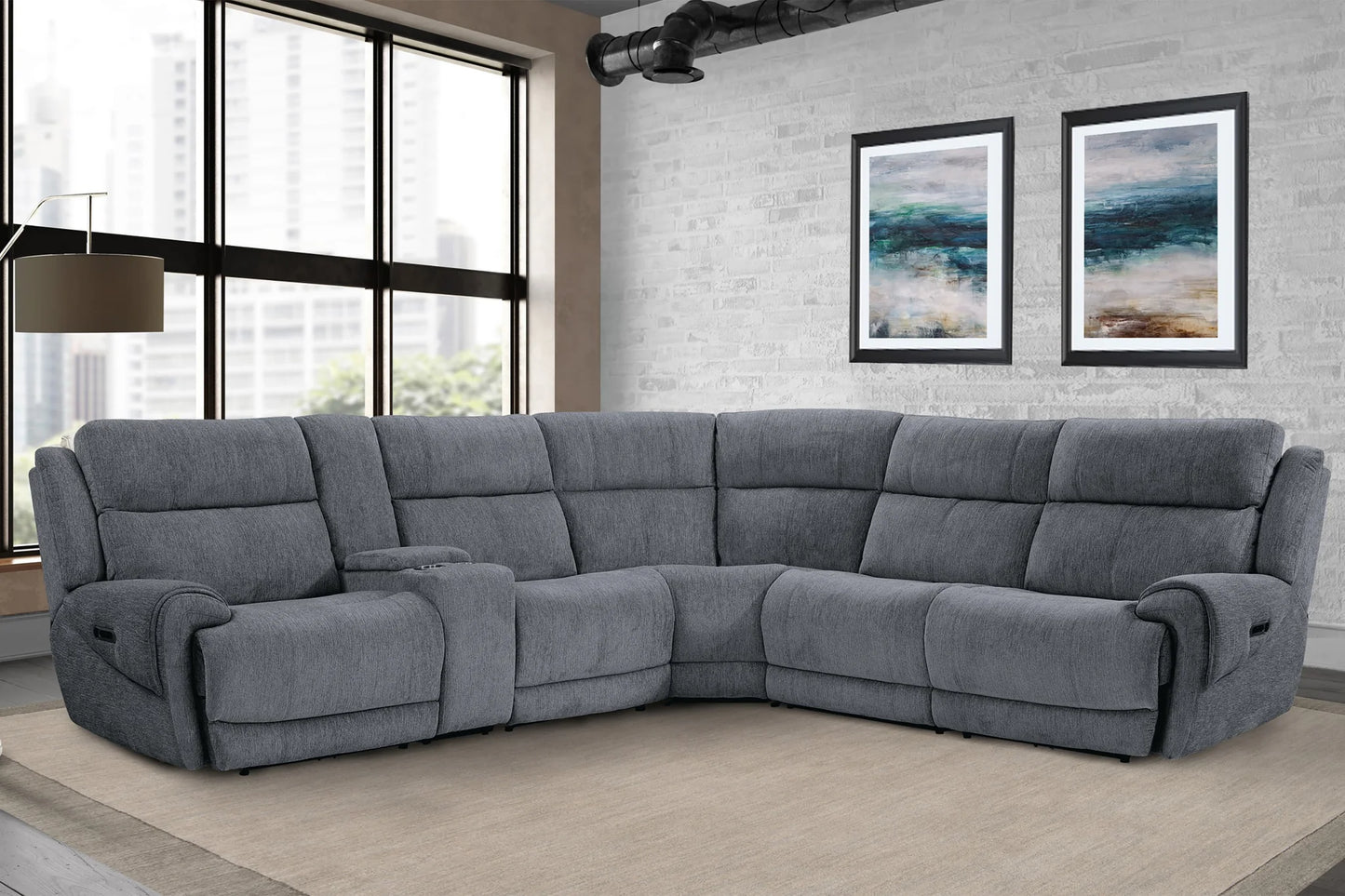 Spencer Tide Graphite 6 Pc Sectional