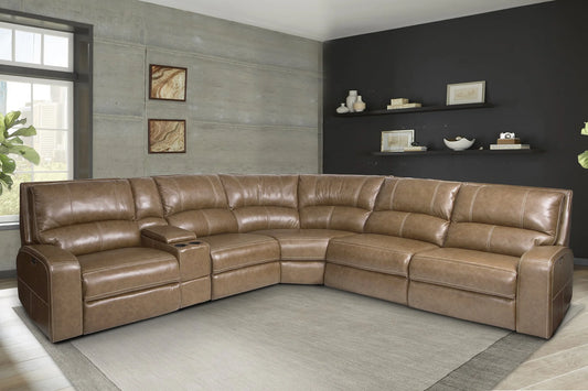 Parker House Bourbon 6 Pc Leather Sectional