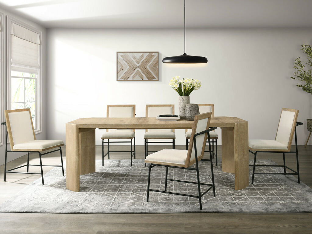 Magnus Oak Finish 66" Extendable Dining Set