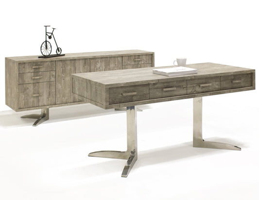 Marco Rustic Gray Executive Desk by Sharelle