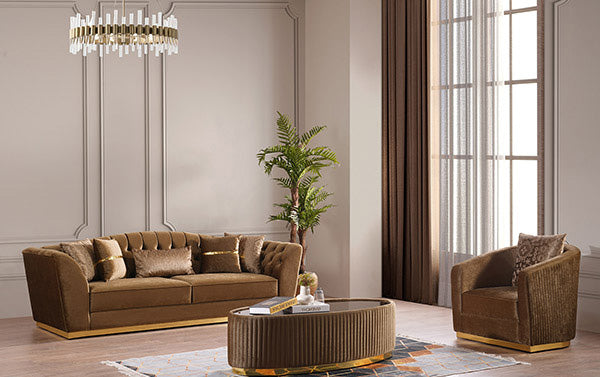 Margo Brown Sofa Collection by Demka Furnishing