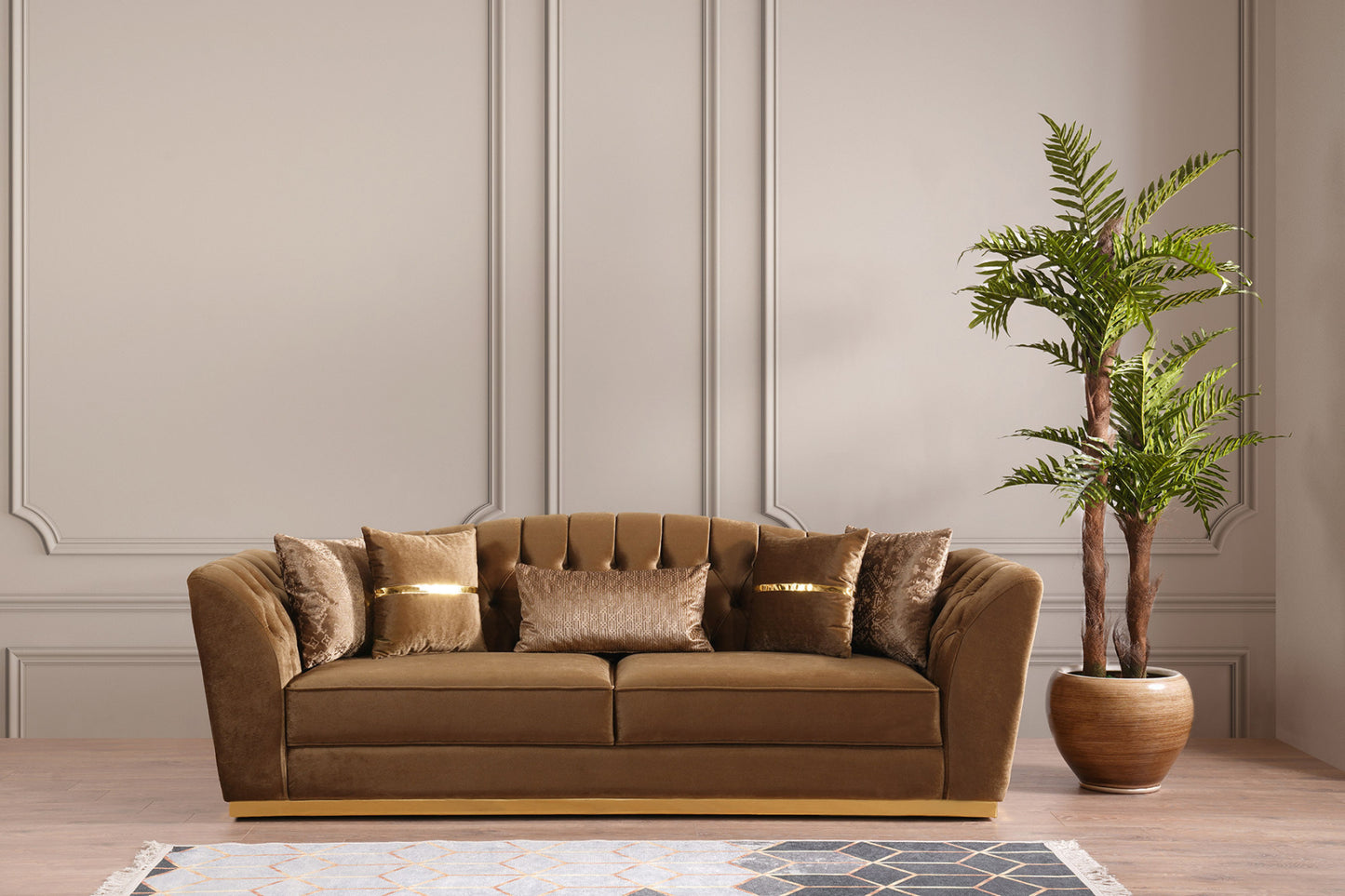 Margo Brown Sofa Collection by Demka Furnishing