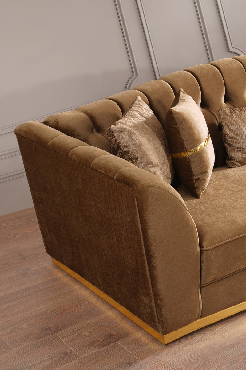 Margo Brown Sofa Collection by Demka Furnishing