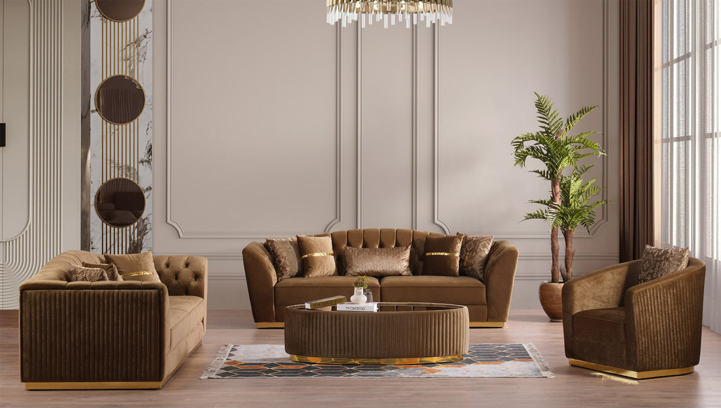 Margo Brown Sofa Collection by Demka Furnishing