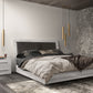 Mia High Gloss Grey Silver Bedroom Set