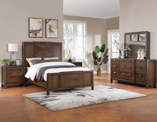 Milan 4 Pc Bedroom Collection - Antique Bronze Finish