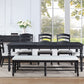 Odessa 6 Pc Black Farmhouse Dining Collection