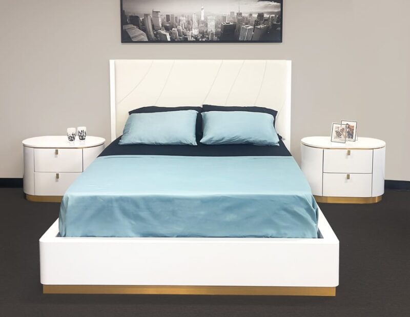 Prada White Lacquer Bedroom Set by Sharelle