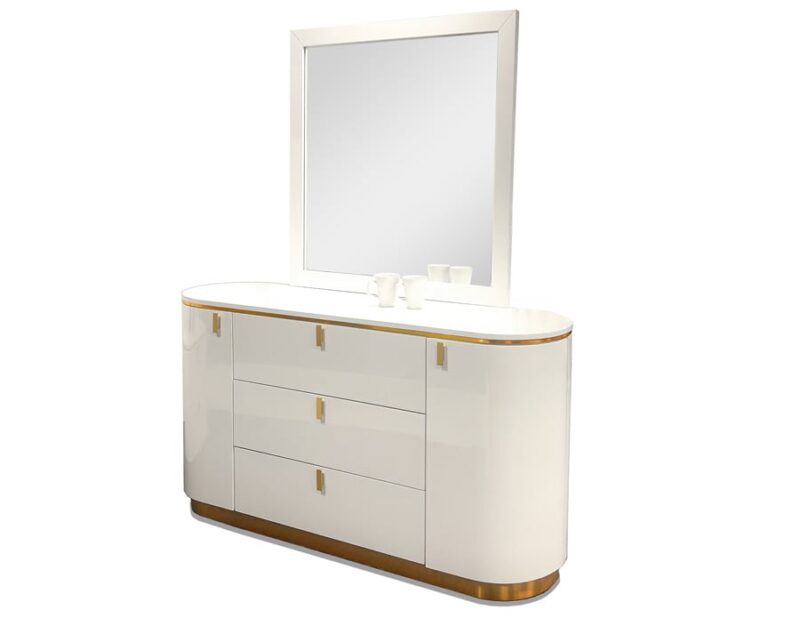 Prada White Lacquer Bedroom Set by Sharelle