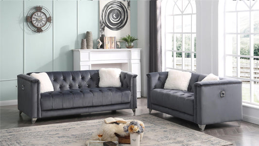 Russell 2 Pc Sofa Set - Grey