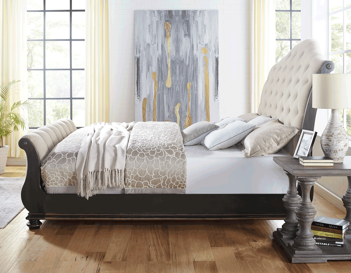 Rhapsody Sleigh 4 Pc Bedroom Collection by Steve Silver