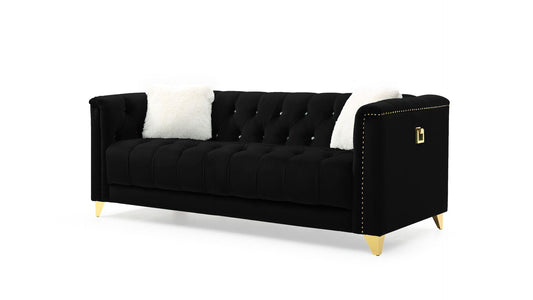 Russell 2 Pc Sofa Set - Black