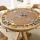 Rylie Folding Game Table Set Caramel Finish