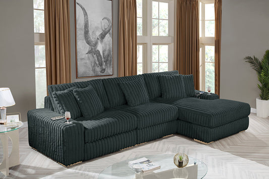 S100-3 Reversible Sectional Fluffy Fabric - 4 Colors