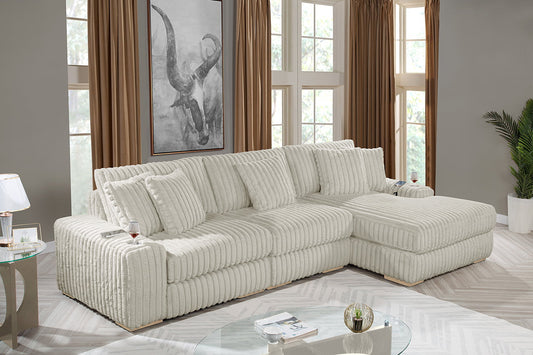 S100-3 Reversible Sectional Fluffy Fabric - 4 Colors