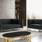 SF1018 Black Velvet Sofa & Loveseat