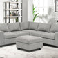 SF5028 Grey Corduroy 4 Pc Sectional