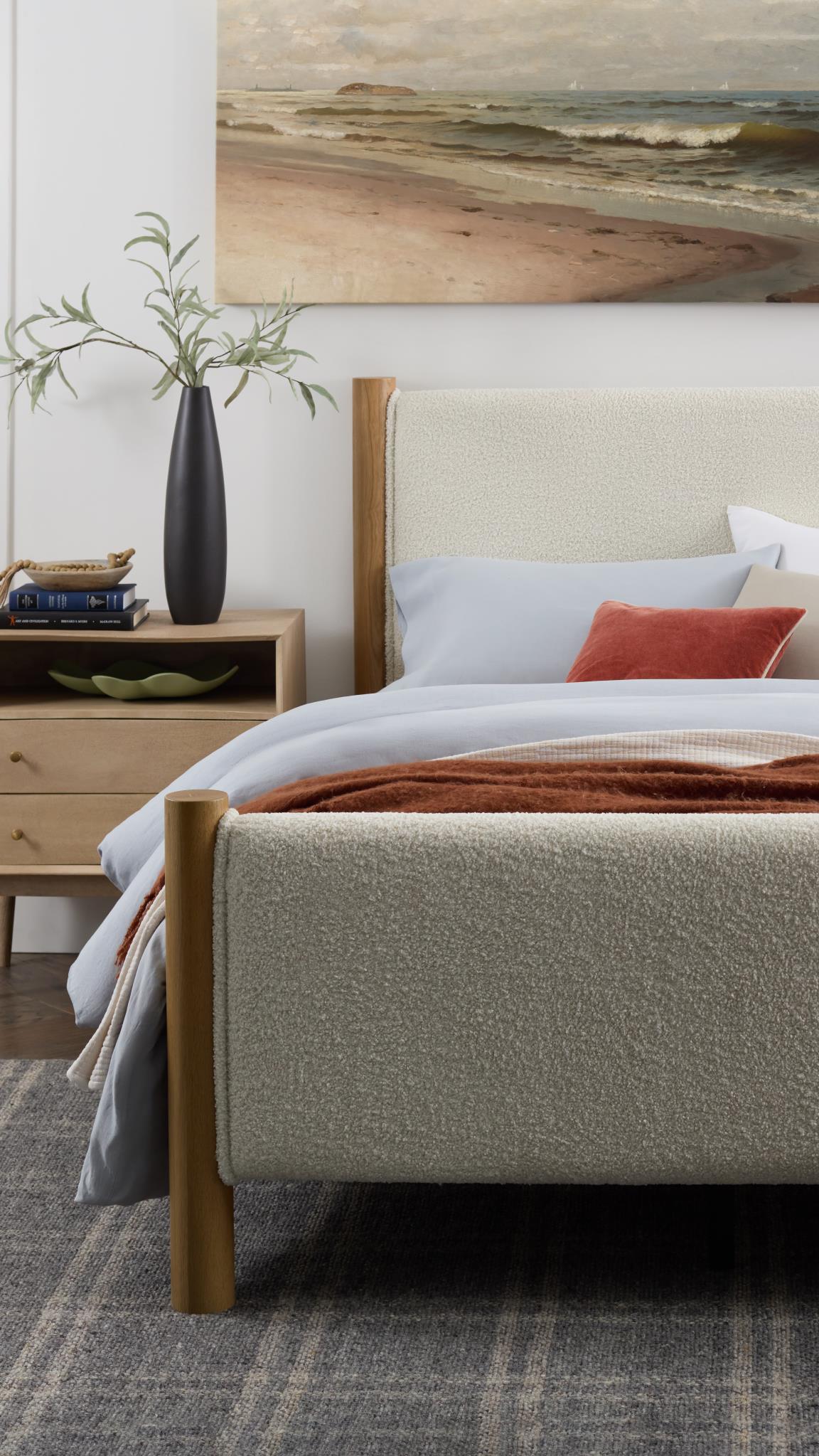 Rainer Boucle Oatmeal Bed by Salt Flat