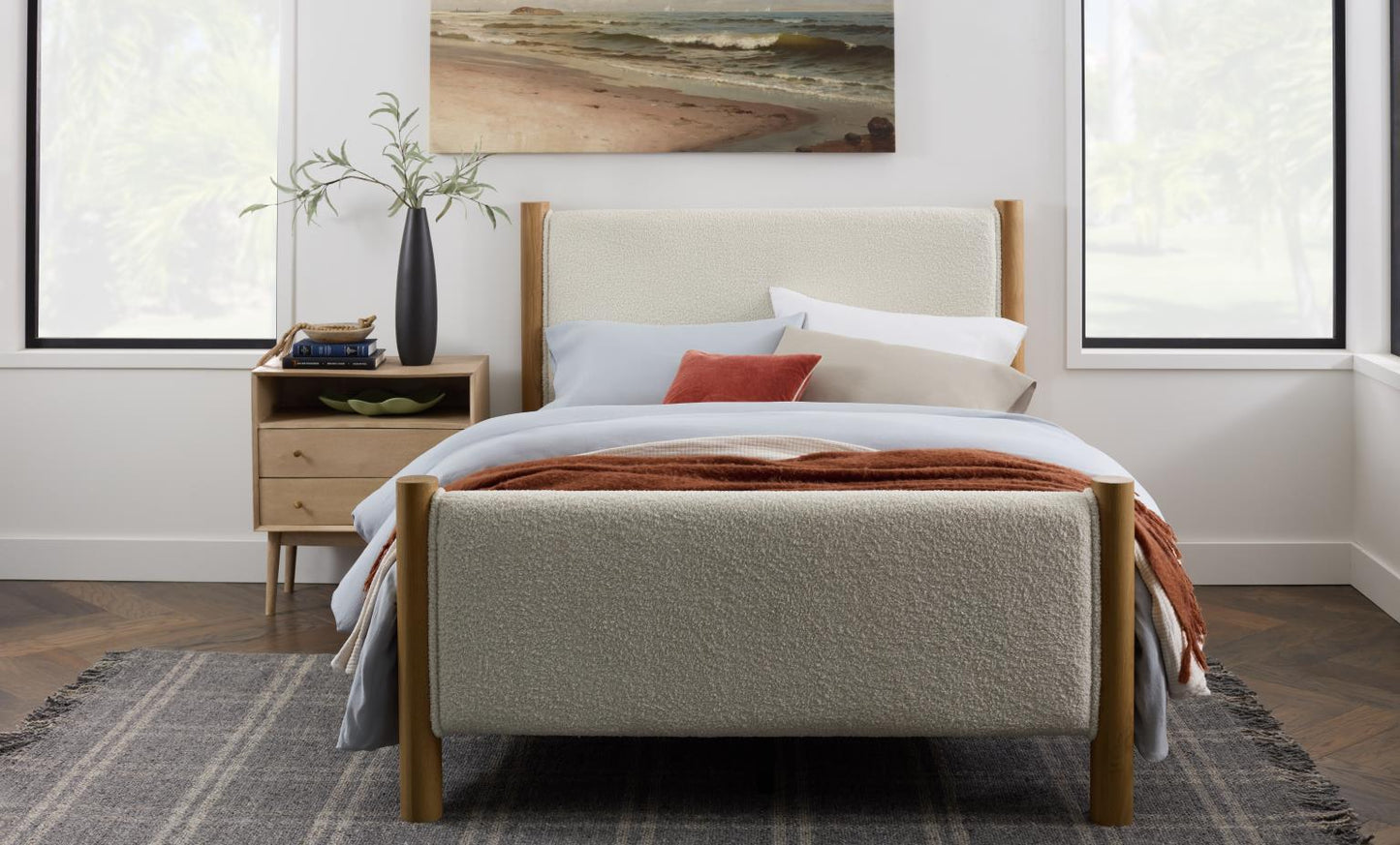 Rainer Boucle Oatmeal Bed by Salt Flat