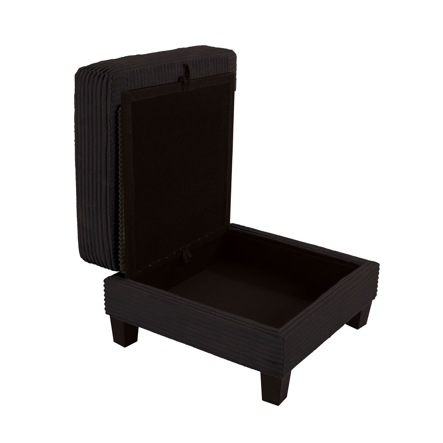 Moretaine Black Storage Ottoman SL6932BK-OT