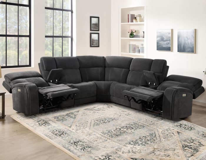 Steve Silver Seattle 3 Pc Power Motion Sectional